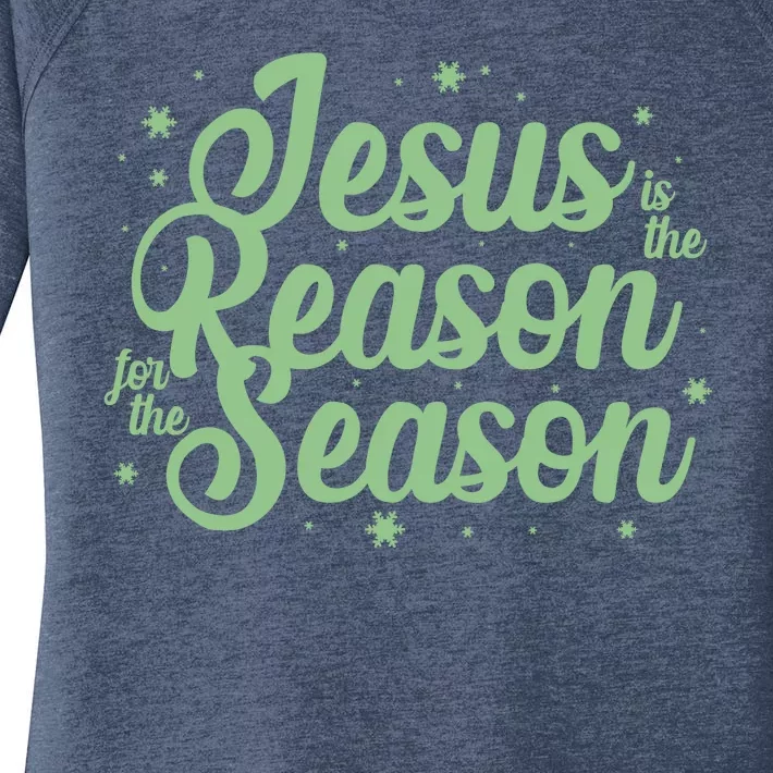 Christmas Jesus Is The Reason For The Season Women's Perfect Tri Tunic Long Sleeve Shirt