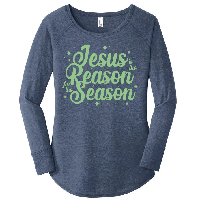 Christmas Jesus Is The Reason For The Season Women's Perfect Tri Tunic Long Sleeve Shirt