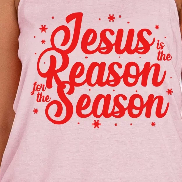 Christmas Jesus Is The Reason For The Season Women's Knotted Racerback Tank