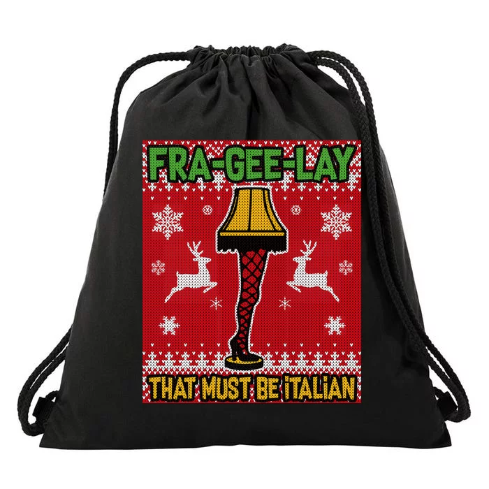 Christmas Lamp Fra Gee Lay Ugly Drawstring Bag