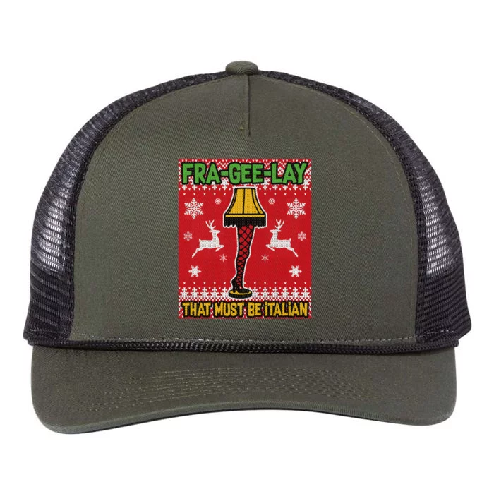 Christmas Lamp Fra Gee Lay Ugly Retro Rope Trucker Hat Cap