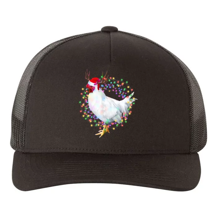 Christmas Lights Chicken Yupoong Adult 5-Panel Trucker Hat