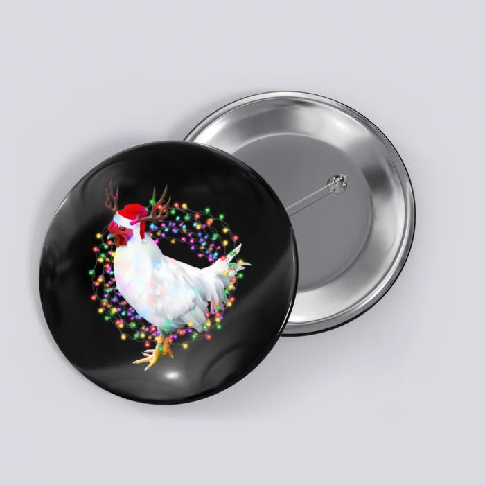 Christmas Lights Chicken Button