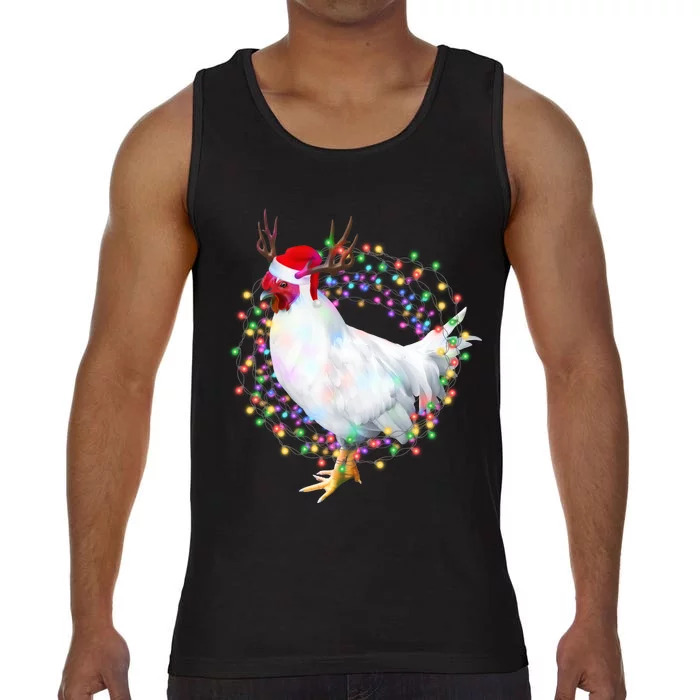 Christmas Lights Chicken Comfort Colors® Tank Top