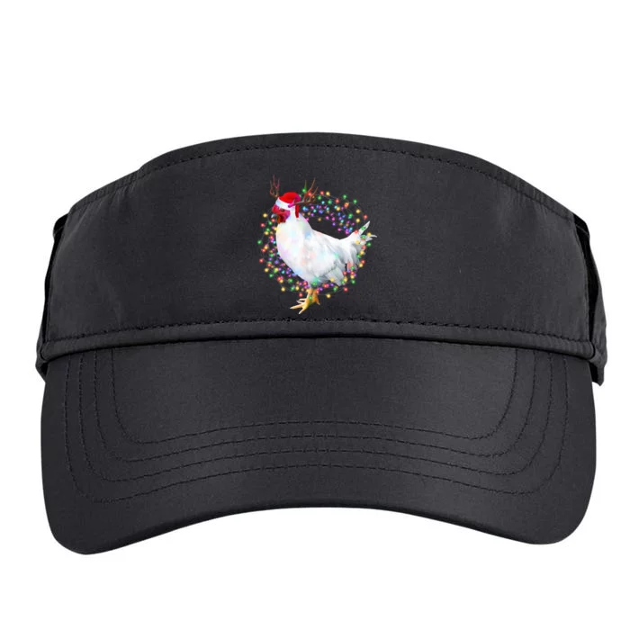 Christmas Lights Chicken Adult Drive Performance Visor