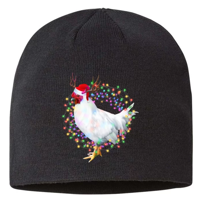 Christmas Lights Chicken 8 1/2in Sustainable Knit Beanie