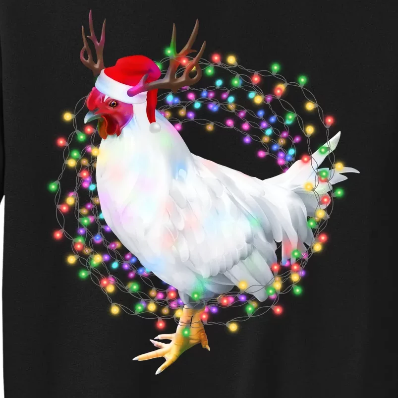 Christmas Lights Chicken Tall Sweatshirt