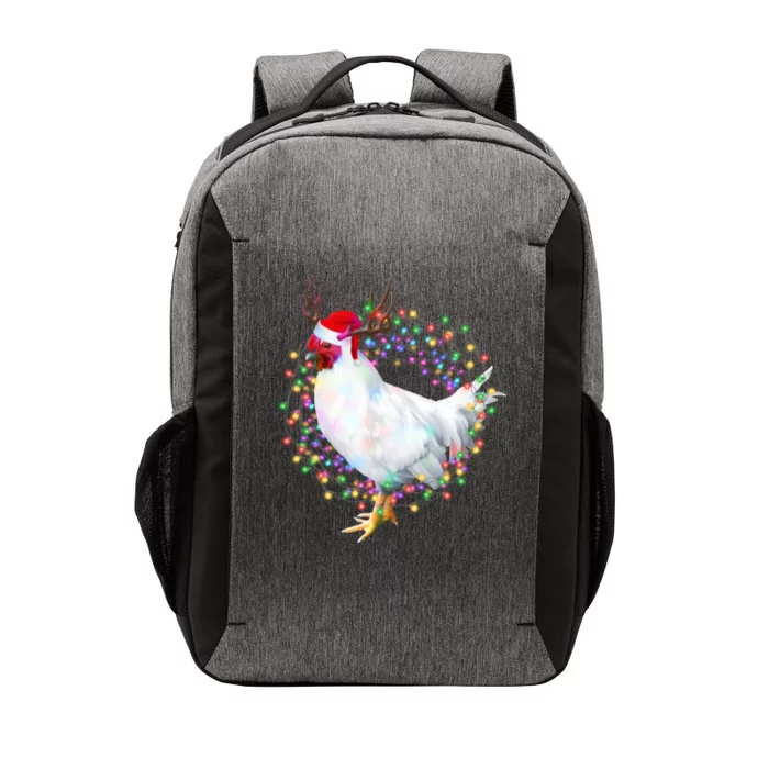 Christmas Lights Chicken Vector Backpack