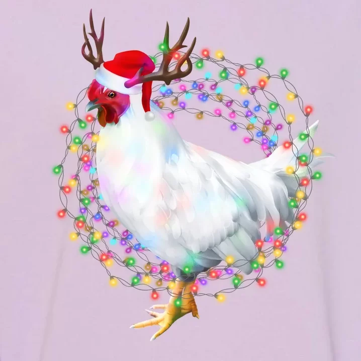 Christmas Lights Chicken Garment-Dyed Sweatshirt