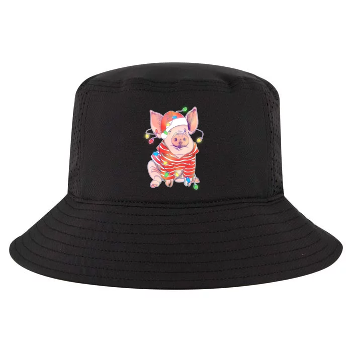 Christmas Lights Pig Cool Comfort Performance Bucket Hat