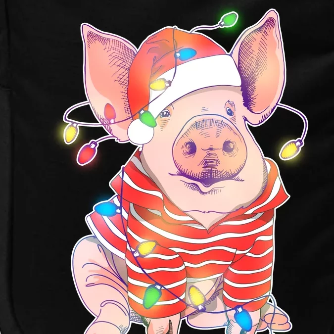 Christmas Lights Pig Impact Tech Backpack