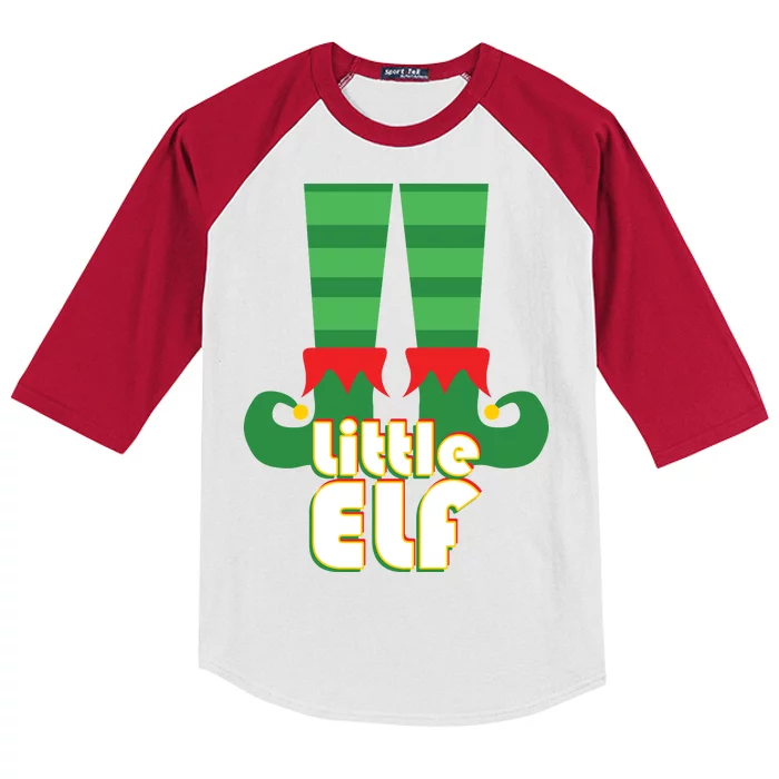 Christmas: Little Elf Kids Colorblock Raglan Jersey