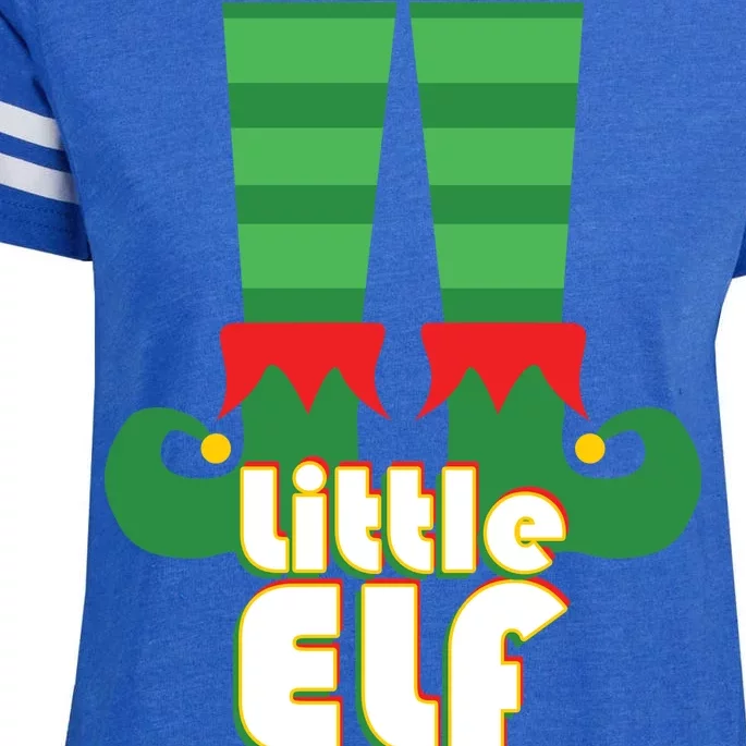 Christmas: Little Elf Enza Ladies Jersey Football T-Shirt