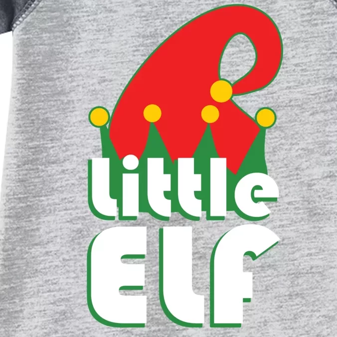 Christmas Little Elf Hat Infant Baby Jersey Bodysuit