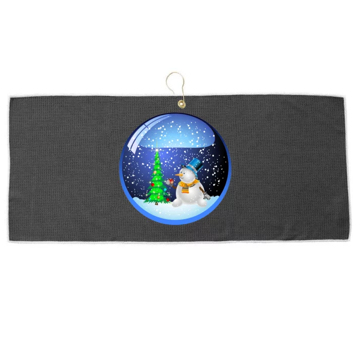 Christmas Little Snowman Globe Large Microfiber Waffle Golf Towel