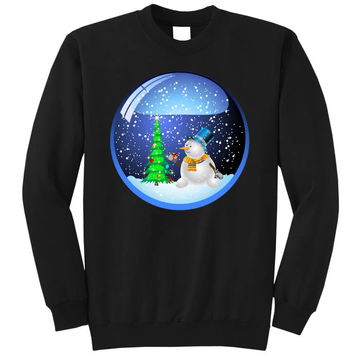 Christmas Little Snowman Globe Tall Sweatshirt