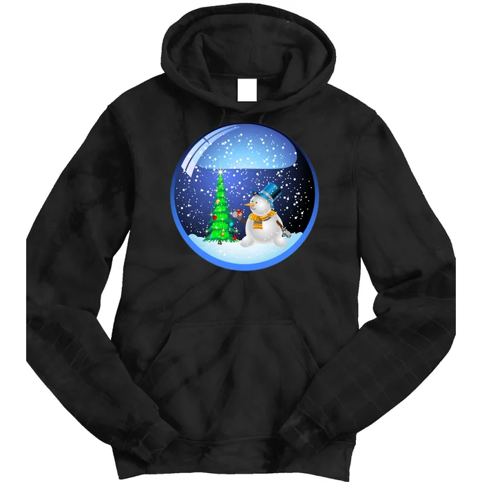 Christmas Little Snowman Globe Tie Dye Hoodie