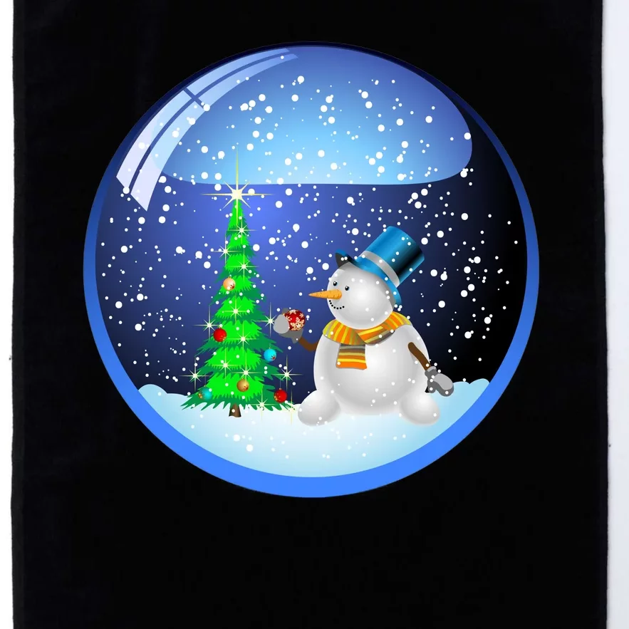 Christmas Little Snowman Globe Platinum Collection Golf Towel