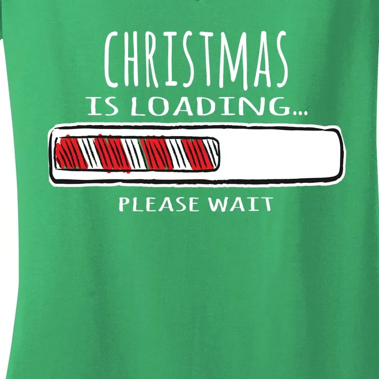 Christmas Loading... Women's V-Neck T-Shirt