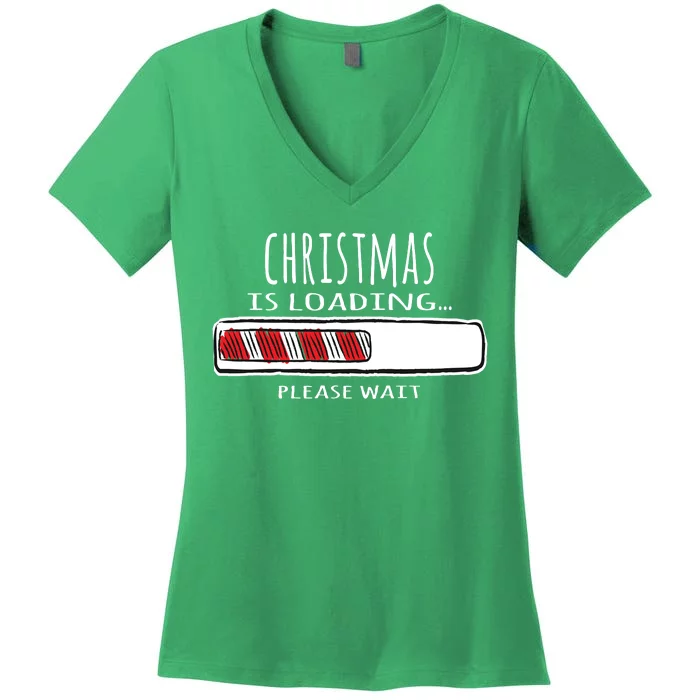 Christmas Loading... Women's V-Neck T-Shirt