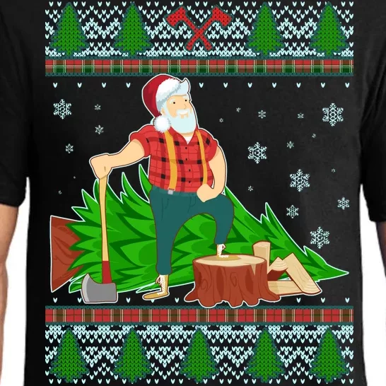 Christmas Lumber Santa Claus Pajama Set