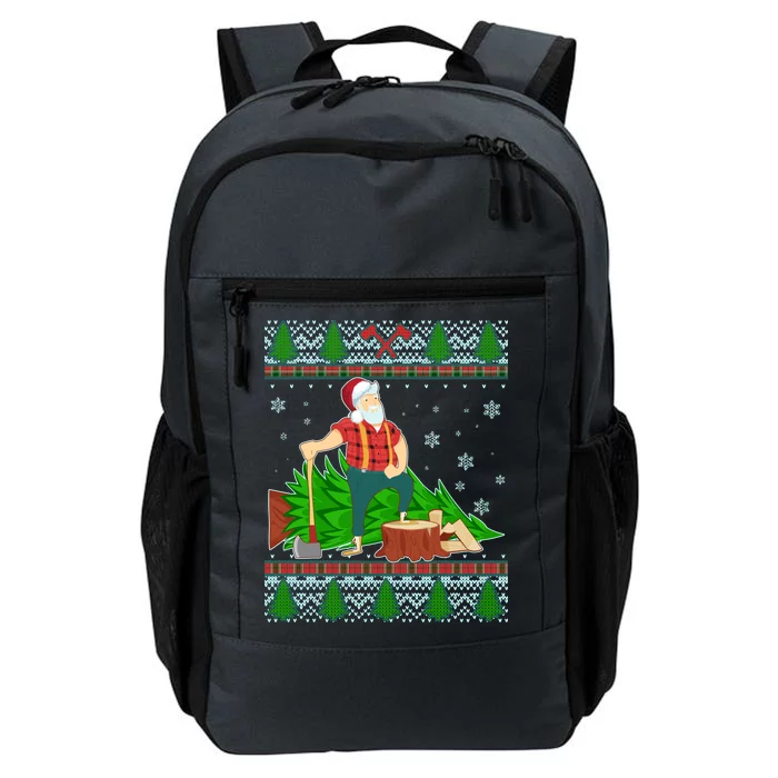 Christmas Lumber Santa Claus Daily Commute Backpack