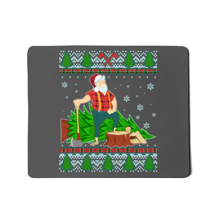 Christmas Lumber Santa Claus Mousepad