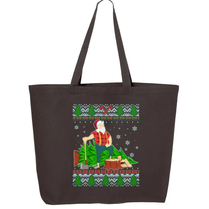 Christmas Lumber Santa Claus 25L Jumbo Tote