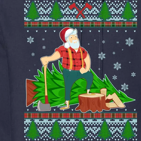 Christmas Lumber Santa Claus Premium Hoodie