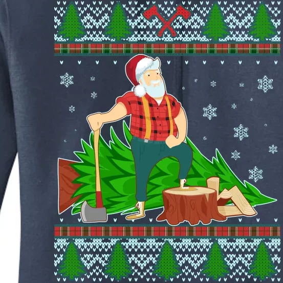 Christmas Lumber Santa Claus Women's Pullover Hoodie