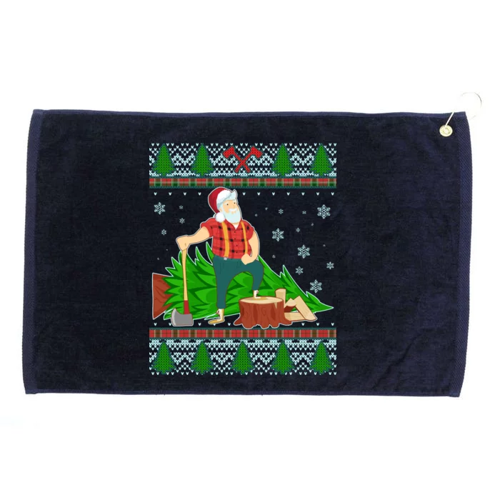 Christmas Lumber Santa Claus Grommeted Golf Towel