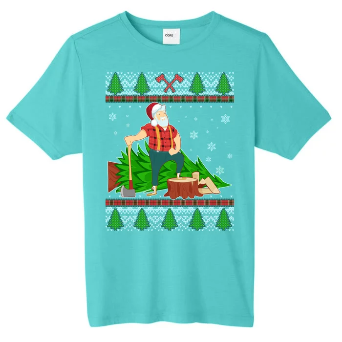 Christmas Lumber Santa Claus ChromaSoft Performance T-Shirt