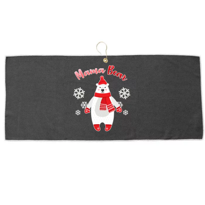 Christmas Mama Bear Large Microfiber Waffle Golf Towel