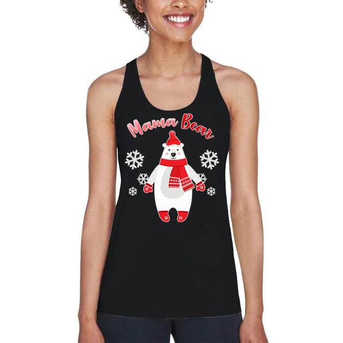 Christmas Mama Bear Women's Racerback Tank