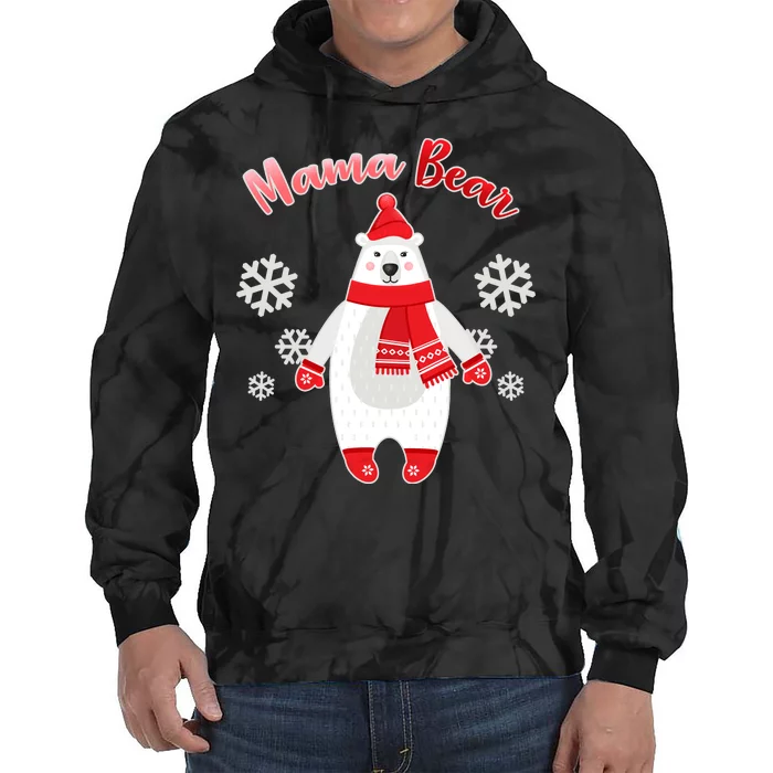 Christmas Mama Bear Tie Dye Hoodie