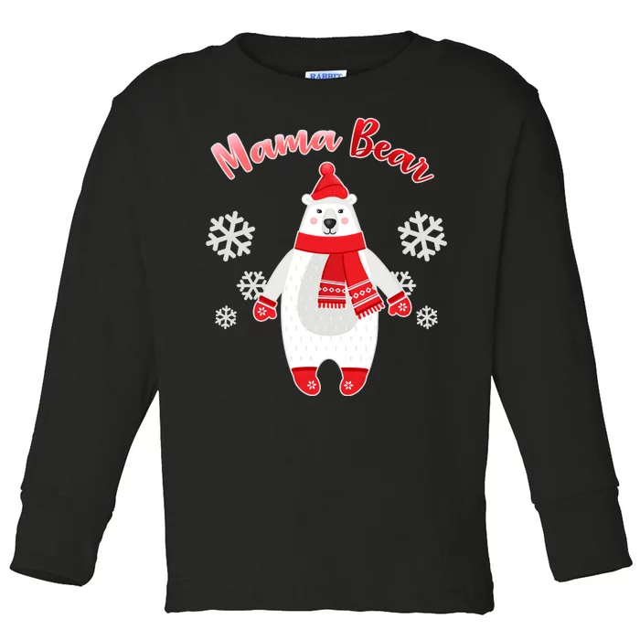 Christmas Mama Bear Toddler Long Sleeve Shirt