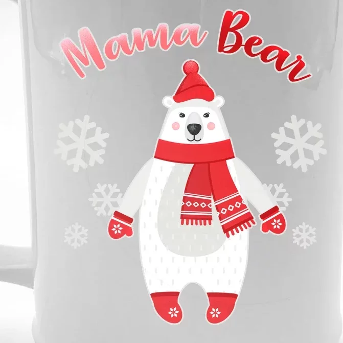 Christmas Mama Bear Front & Back Beer Stein