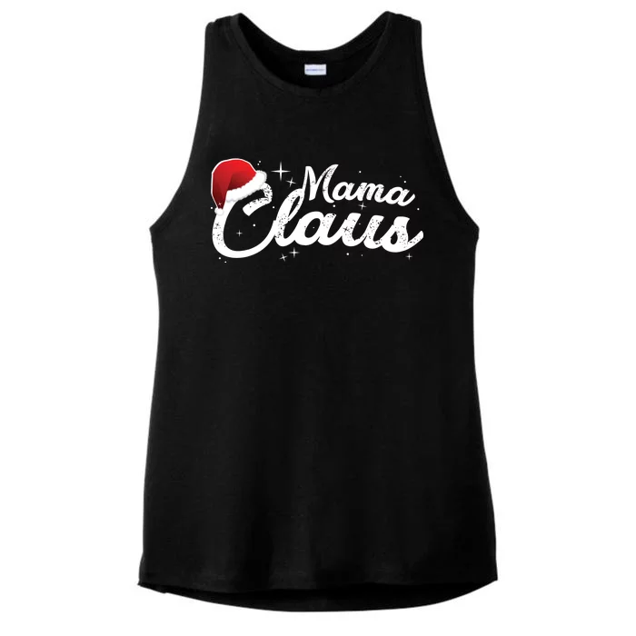 Christmas: Mama Claus Ladies Tri-Blend Wicking Tank