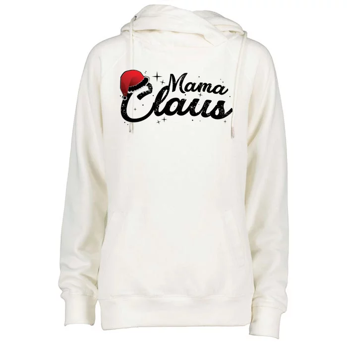 Christmas: Mama Claus Womens Funnel Neck Pullover Hood