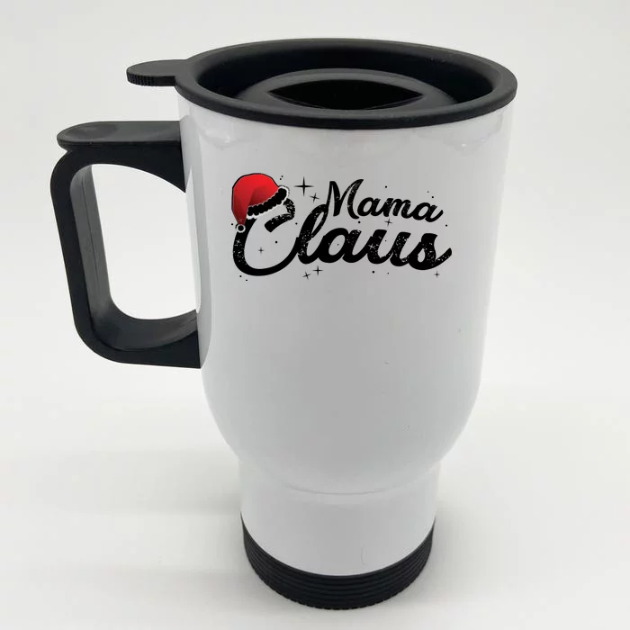 Christmas: Mama Claus Front & Back Stainless Steel Travel Mug