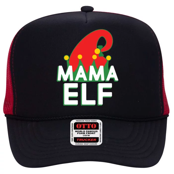 Christmas: Mama Elf High Crown Mesh Trucker Hat