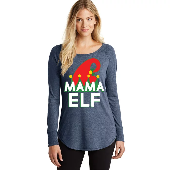 Christmas: Mama Elf Women's Perfect Tri Tunic Long Sleeve Shirt