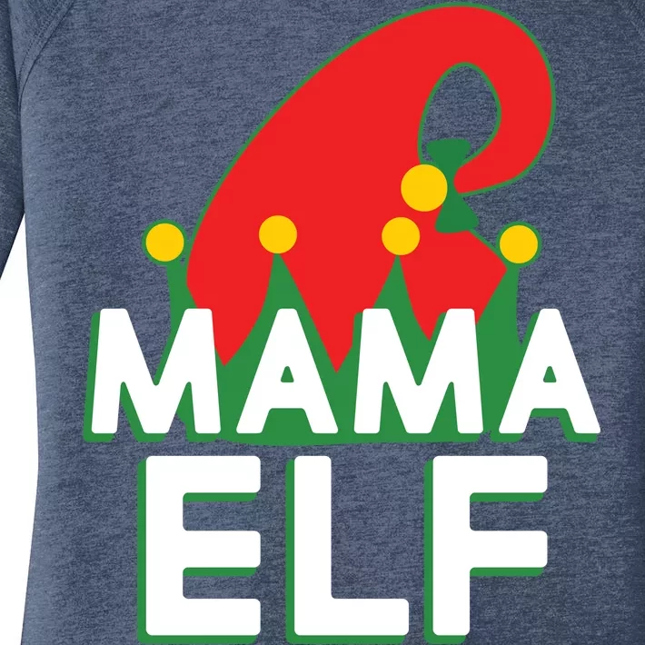 Christmas: Mama Elf Women's Perfect Tri Tunic Long Sleeve Shirt