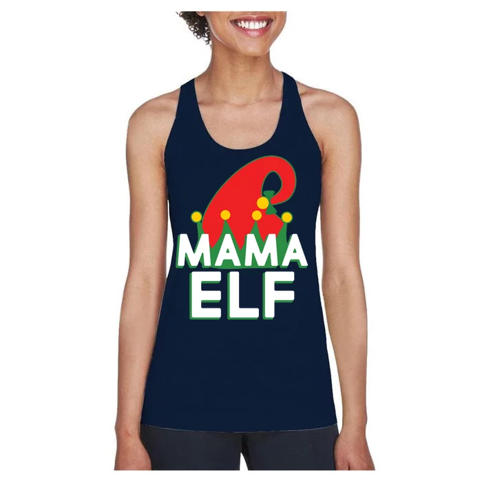 Christmas: Mama Elf Women's Racerback Tank