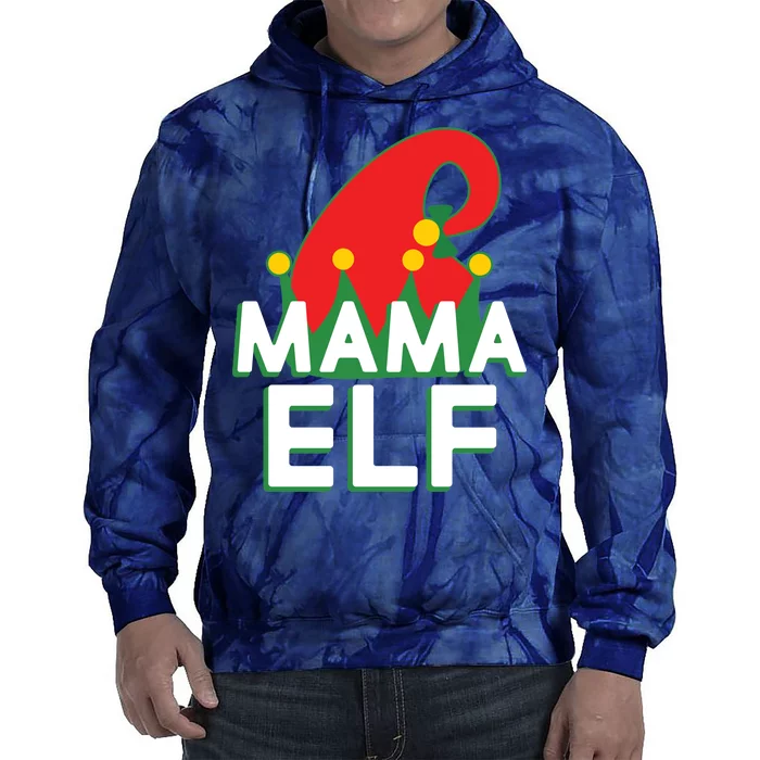 Christmas: Mama Elf Tie Dye Hoodie