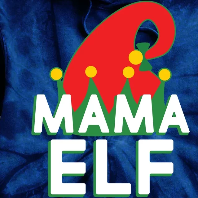 Christmas: Mama Elf Tie Dye Hoodie