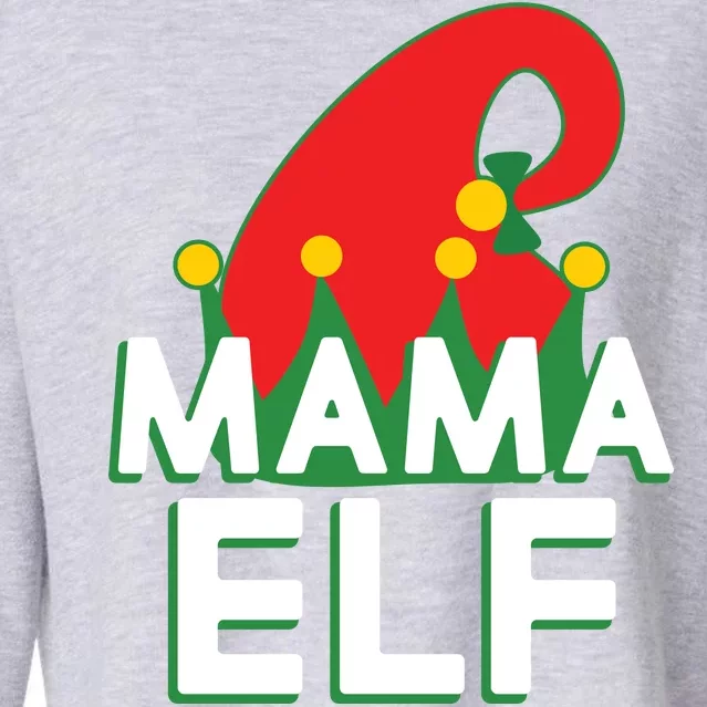 Christmas: Mama Elf Cropped Pullover Crew