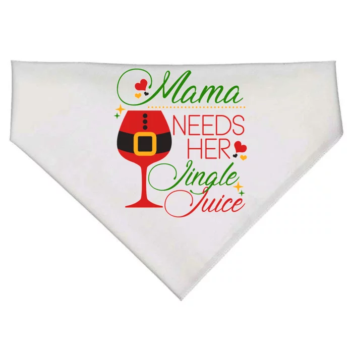 Christmas Mama Needs Her Jingle Juice Wine USA-Made Doggie Bandana