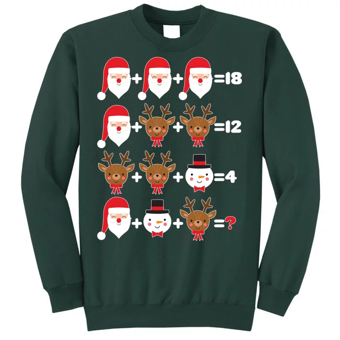 Christmas Math Quiz Tall Sweatshirt