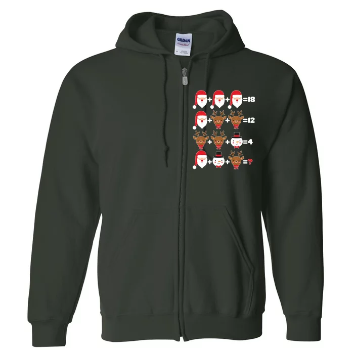 Christmas Math Quiz Full Zip Hoodie